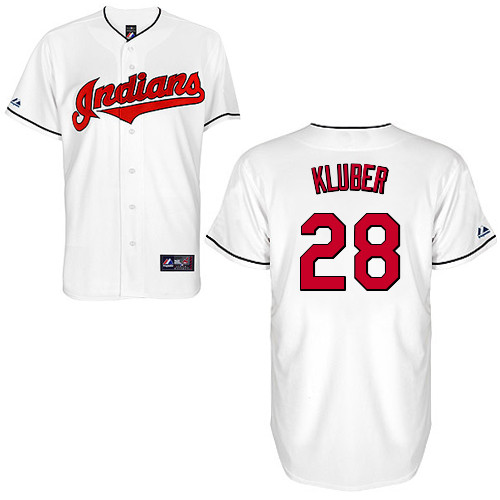 Corey Kluber #28 Youth Baseball Jersey-Cleveland Indians Authentic Home White Cool Base MLB Jersey